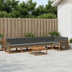 vidaXL Ensemble de canapés d'extérieur 7 Pièces Naturel et Anthracite