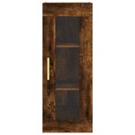 vidaXL Armoire murale chêne fumé 34 5x34x90 cm