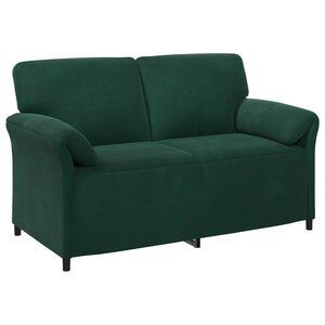 vidaXL Sofa 2 places Vert foncé 158 x 83 x 95 cm Velours