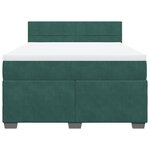 vidaXL Sommier à lattes de lit et matelas Vert foncé 140x200cm Velours