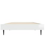 vidaXL Cadre de lit blanc brillant 75x190 cm bois d'ingénierie