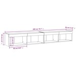 vidaXL Meubles TV avec lumières LED 2 Pièces chêne fumé 100x30x30 cm