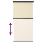 vidaXL Auvent latéral de balcon 125x250 cm Crème