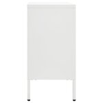 vidaXL Buffet Blanc 75x35x70 cm Acier et verre trempé