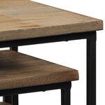 vidaXL Ensemble de tables pour plante 3 Pièces Teck recyclé