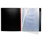 Protège-documents à anneaux avec pochettes détachables - 40 vues Exactive - A4, noir EXACOMPTA