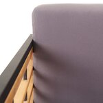 vidaXL Chaises de jardin et coussins lot de 2 Bois d'acacia Gris foncé