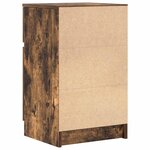 vidaXL Tables de chevet 2 Pièces chêne fumé 39x35x65 cm bois d'ingénierie