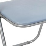 vidaXL Chaise pliante 8 pc Simili cuir Gris 48 x 43 5 x 81 cm