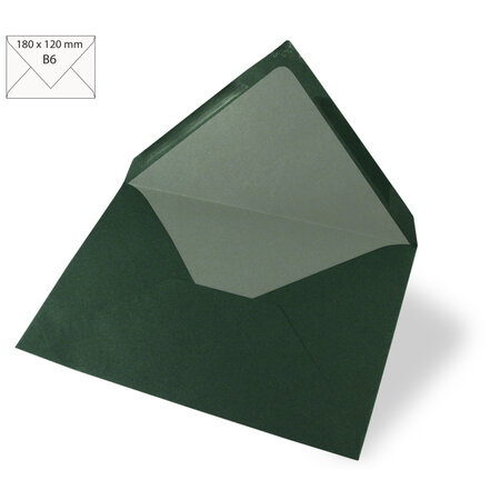 Enveloppe B6  uni  FSC Mix Credit  vert pin  180x120mm  90g / m²  5 pces