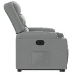 vidaXL Fauteuil inclinable électrique gris clair tissu