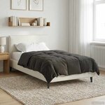 vidaXL Duvet d'été simple Matelassé Anthracite 155 x 220 cm Microfibre