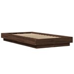 vidaXL Cadre de lit chêne marron 90x190 cm bois d'ingénierie