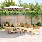 vidaXL Salon palette de jardin 5 Pièces bois d'acacia massif