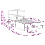 vidaXL Cadre de lit Chêne Sonoma 120 x 200 cm Bois d'ingénierie