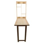 Esschert design table de bar murale avec étagère rabattable l naturel