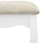 vidaXL Ensemble de coiffeuse avec tabouret Blanc 75x69x140cm Paulownia