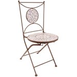 Chaise jardin fer forgé céramique