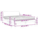 vidaXL Lit avec matelas marron foncé 160x200 cm tissu