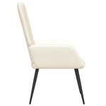 vidaXL Chaise de relaxation Blanc crème Velours