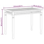 vidaXL Table à manger de jardin 110x65x80 cm bois de teck solide