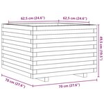 vidaXL Jardinière 70x70x49 5 cm bois de pin imprégné