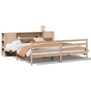 vidaXL Lit bibliothèque sans matelas 180x200 cm bois massif de pin