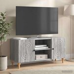 vidaXL Meuble TV Sonoma gris 102 x 34 5 x 50 cm Bois d'ingénierie