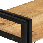 vidaXL Bibliothèque 3 niveaux 77x30x80 cm bois massif manguier et fer