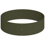 vidaXL Planteur en métal Acier / Vert olive Acier enduit de poudre