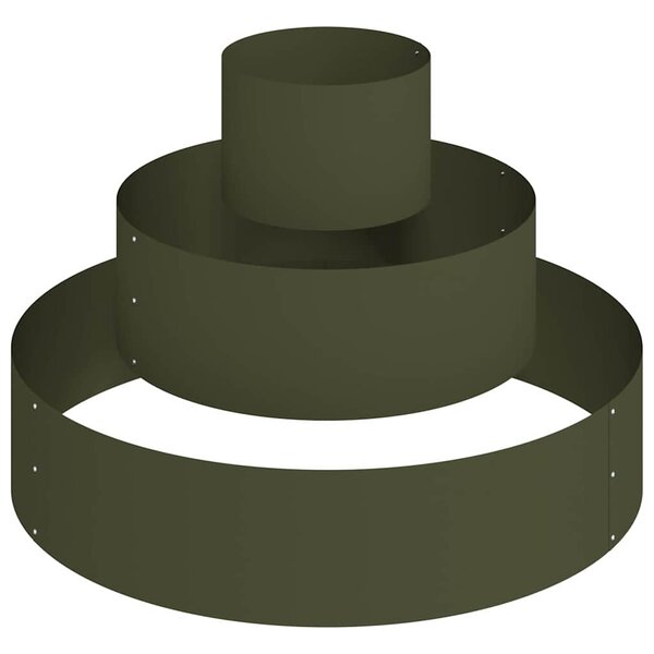 vidaXL Cache-pot de jardin Vert olive 90 x 90 x 20 cm Acier