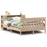 vidaXL Lit bibliothèque sans matelas 120x190 cm bois de pin massif