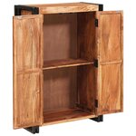 vidaXL Highboard avec portes Marron Bois d'acacia massif et métal