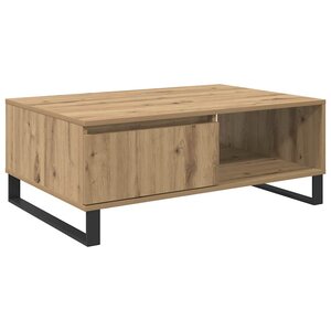 vidaXL Table basse Chêne artisanal 90 x 60 x 35 cm Bois d'ingénierie