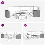 vidaXL Ensemble de canapés d'extérieur 6 pc Naturel et gris clair
