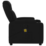 vidaXL Fauteuil inclinable de massage noir tissu