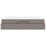 vidaXL Cadre de lit avec matelas avec matelas 2 Pièces Taupe tissu