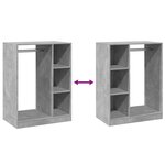vidaXL Garde-robe gris béton 77x48x102 cm bois d'ingénierie