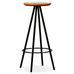 vidaXL Tabourets de bar lot de 4 bois massif de récupération