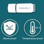 Philips clé usb 3.0 snow 32 go blanc et gris