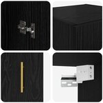 vidaXL Meuble mural Chêne noir 34 5 x 34 x 90 cm Bois d'ingénierie