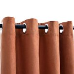 vidaXL Rideaux occultants et anneaux en métal 2 Pièces Rouille 140x245 cm