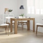 vidaXL Table à manger chêne artisanal 120x60x76 cm bois d'ingénierie