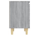 vidaXL Tables de chevet pieds en bois 2 Pièces Sonoma gris 40x30x50 cm
