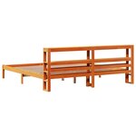 vidaXL Cadre de lit et tête de lit cire marron 180x200 cm bois de pin