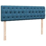 vidaXL Cadre de lit ottoman avec matelas bleu foncé 140x200 cm velours