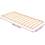 vidaXL Sommier à lattes Marron 90 x 190 cm Bois de hêtre massif