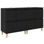 vidaXL Buffets 2 Pièces Chêne noir 60 x 35 x 70 cm Bois d'ingénierie