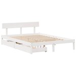 vidaXL Cadre de lit sans matelas blanc 160x200 cm bois de pin massif