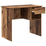 vidaXL Bureau avec rangement en vieux bois 90x49 5x75 cm Bois d'ingénierie